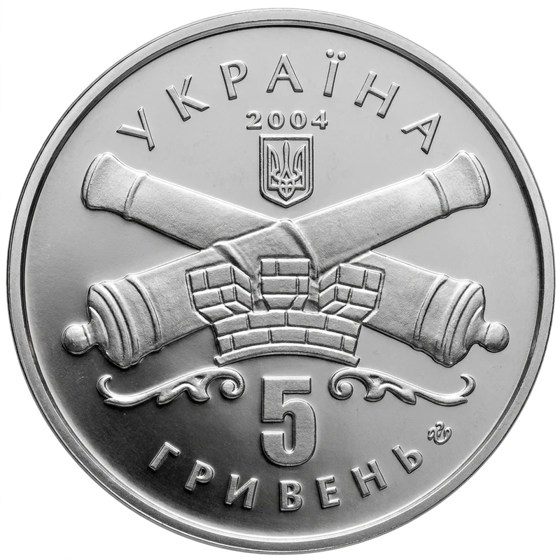Аверс монети нейзильберу «Монета 250 років Кіровограду», 2004 рік, 5 ₴