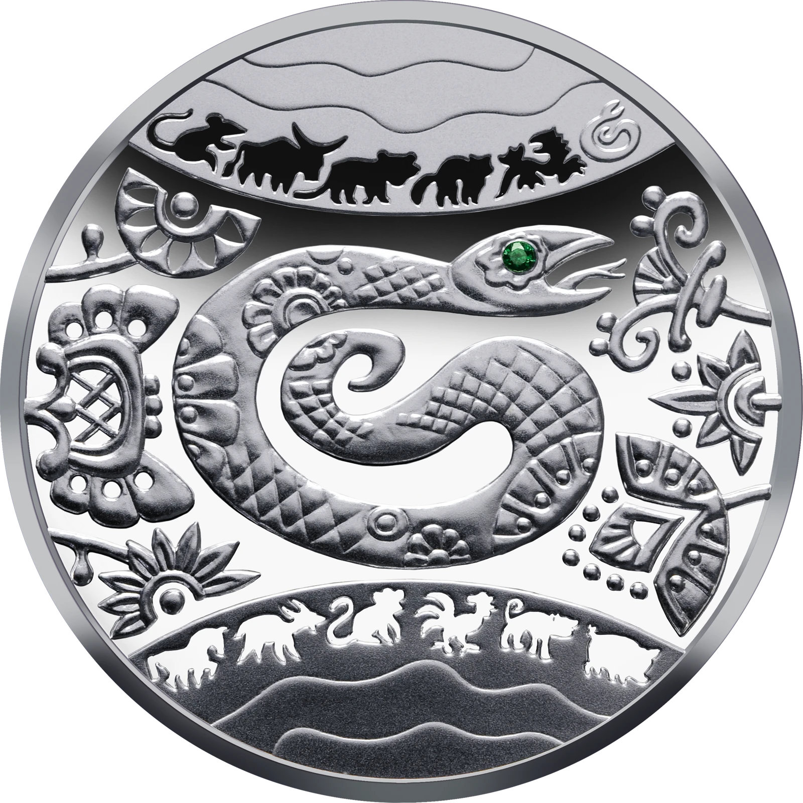 Реверс монети срібла «Срібна монета Рік Змії», 2012 рік, 5 ₴