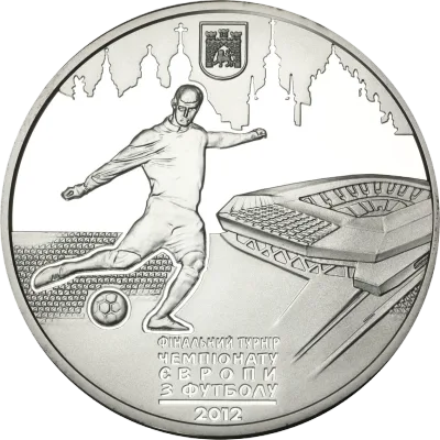 Срібна монета Фінальний турнір чемпіонату Європи з футболу 2012. Місто Львів 10 грн.