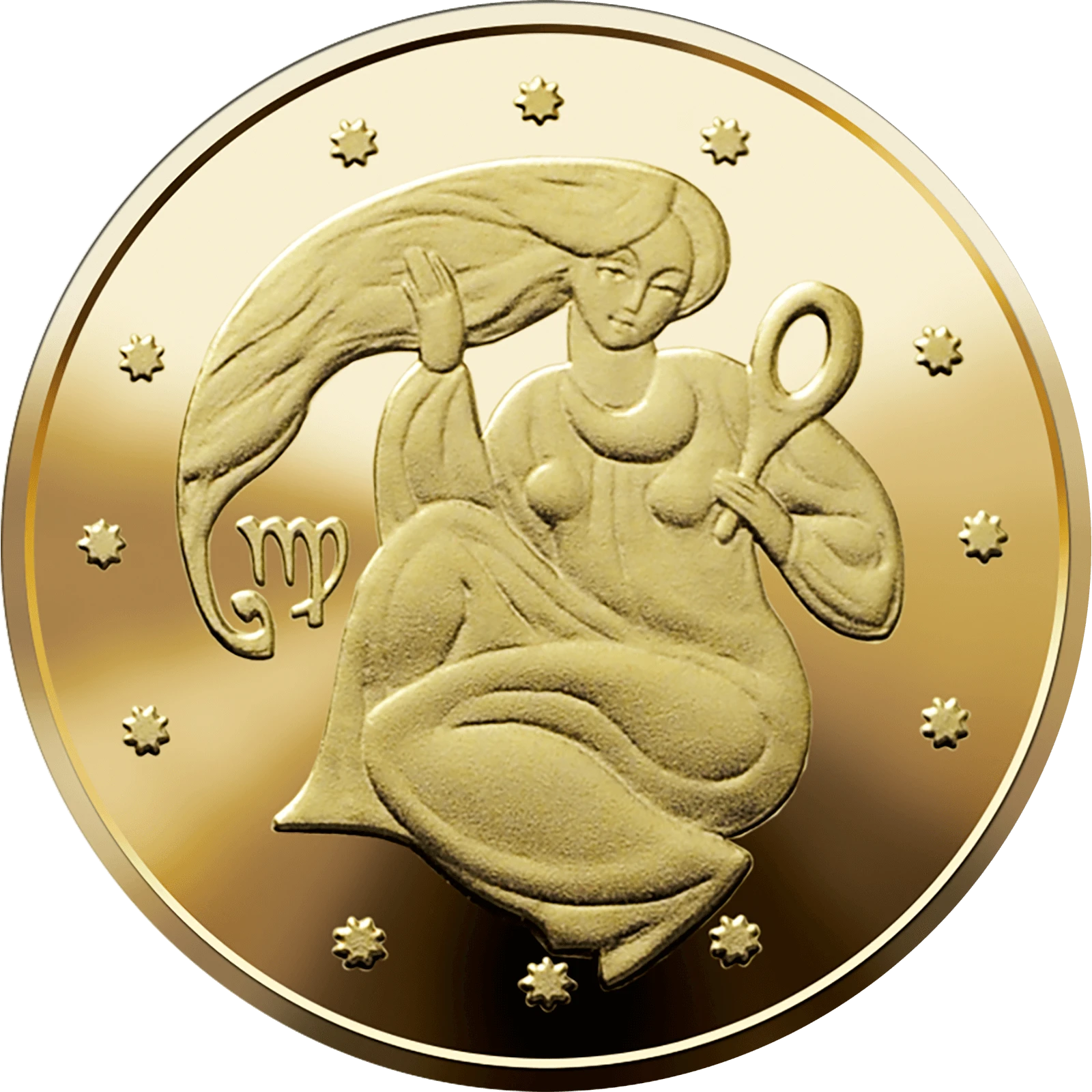 Реверс монети золота «Золота монета Діва», 2008 рік, 2 ₴