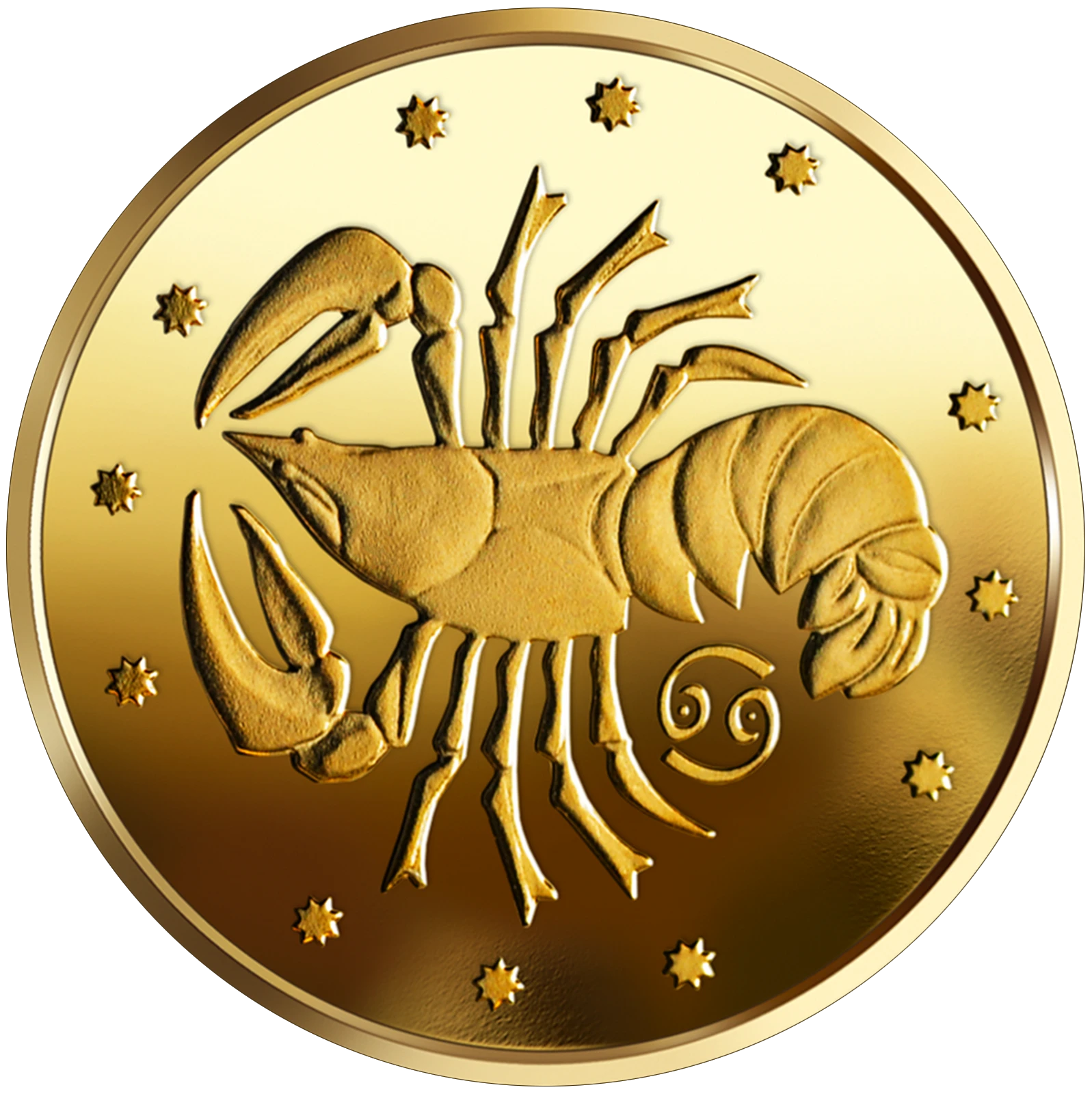 Реверс монети золота «Золота монета Рак», 2008 рік, 2 ₴