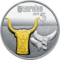 Аверс Срібна монета Тур 5 грн.
