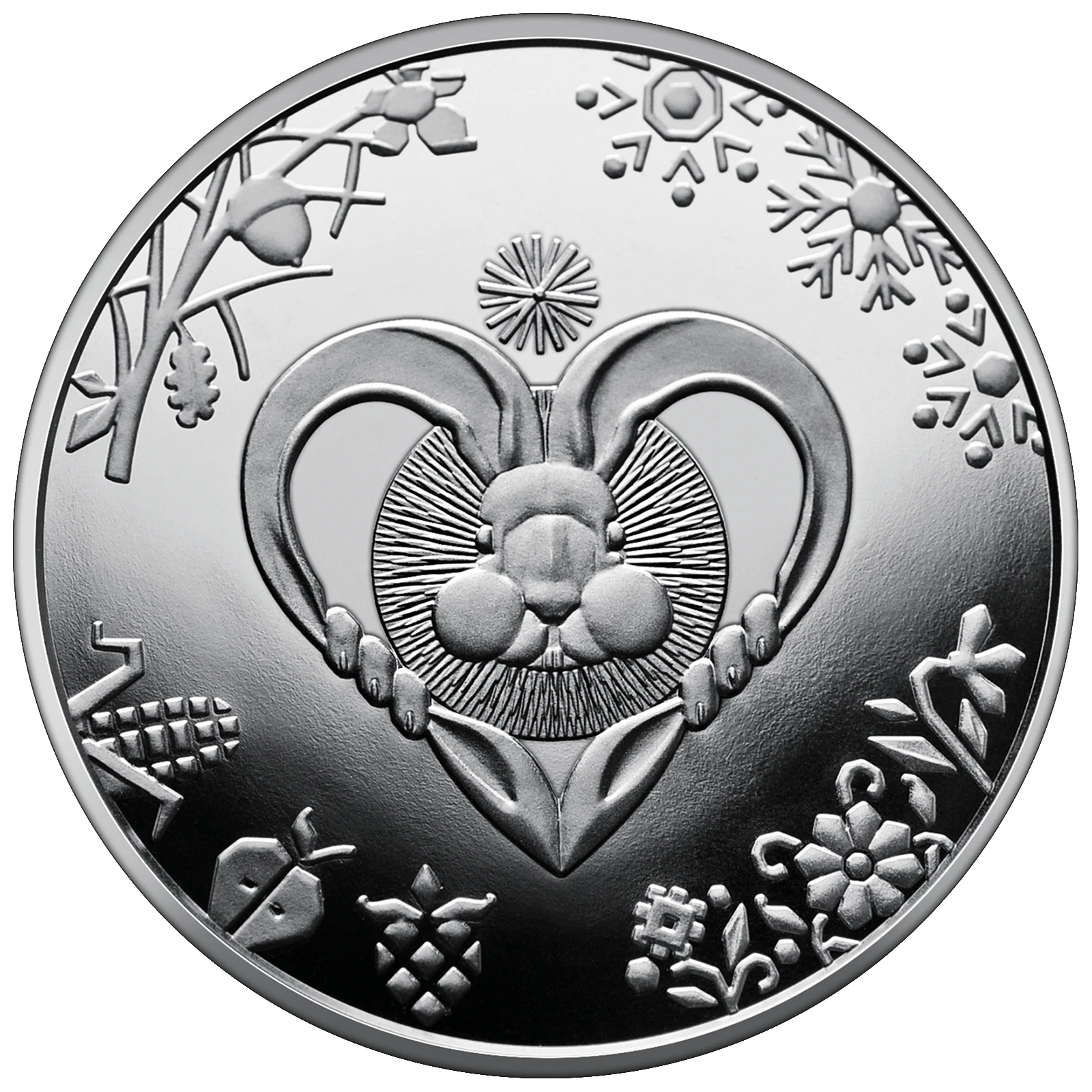 Реверс монети нейзильберу «Монета Рік Кота (Кролика)», 2022 рік, 5 ₴