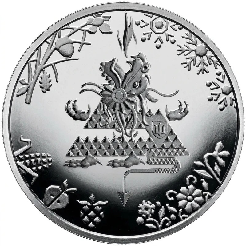 Реверс монети нейзильберу «Монета Рік Дракона», 2023 рік, 5 ₴