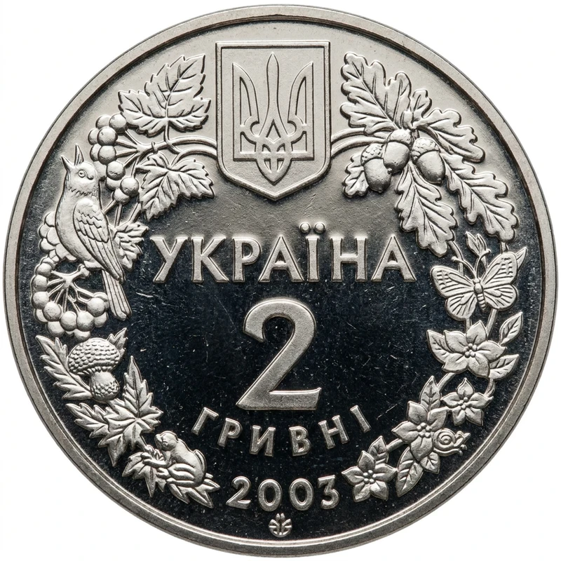 Аверс монети нейзильберу «Монета Морський коник», 2003 рік, 2 ₴
