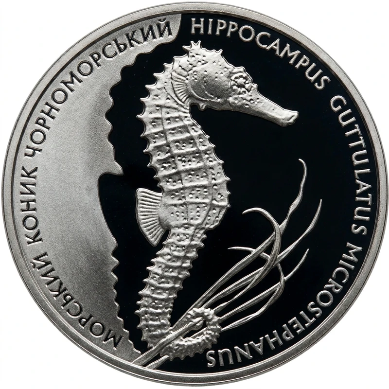 Реверс монети нейзильберу «Монета Морський коник», 2003 рік, 2 ₴